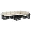 vidaXL Gartensofa-set 8 pcs Schwarz Poly-Rattan