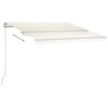 vidaXL Markise Manuell Einziehbar mit LED 350x250 cm Creme