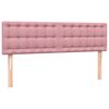 vidaXL Boxspringbett mit Matratze Rosa 160x220 cm Samt