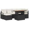 vidaXL Gartensofa-set 7 stk. Schwarz Poly-Rattan