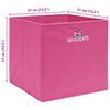 vidaXL Aufbewahrungsboxen 4 Stk. Rosa 32x32x32 cm Stoff