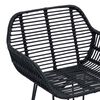vidaXL Barstuhl 2 pcs Schwarz 55 x 52 x 105 cm Rattan und Eisen