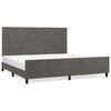 vidaXL Bettgestell ohne Matratze Dunkelgrau 200x200 cm Samt