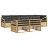 vidaXL Outdoor-Sofagarnitur 7 pcs Wei&szlig; und Anthrazit Polyester
