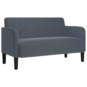 vidaXL Zweisitzer-Sofa Dunkelgrau 109 cm Samt