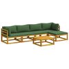 vidaXL Sofa-Set 6 stk. Natur Massivholz Akazie