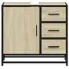 vidaXL Badschrank Sonoma-Eiche 65x33x60 cm Holzwerkstoff