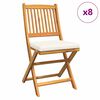 vidaXL Klappstuhl 8 stk. Braun Massivholz Akazie