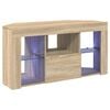 vidaXL Eck-LED-TV-Schrank 100 x 40 x 50 cm Sonoma-Eiche Holzwerkstoff