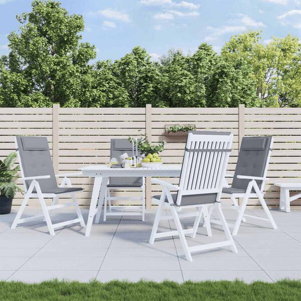 vidaXL Hochlehner-Auflagen 6 Stk. Grau Oxford-Gewebe