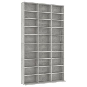vidaXL CD-Schrank Betongrau 102x16x177,5 cm Holzwerkstoff