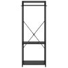 vidaXL Kleiderschrank Schwarz 60x40x167 cm Metall und Holzwerkstoff