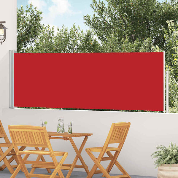 vidaXL Ausziehbare Seitenmarkise 100&times;500 cm Rot