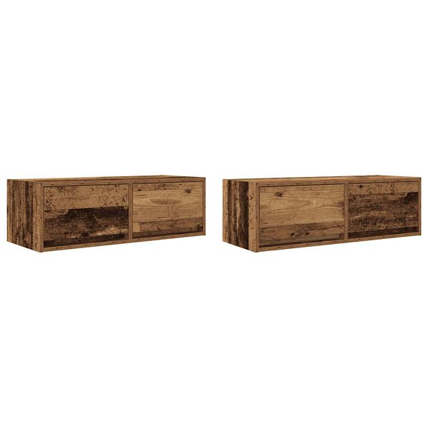 vidaXL TV-Schr&auml;nke 2 Stk. Altholz-Optik 80x31x25,5 cm Holzwerkstoff