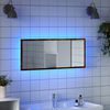 vidaXL LED-Badspiegel R&auml;uchereiche 100x8,5x37 cm Holzwerkstoff