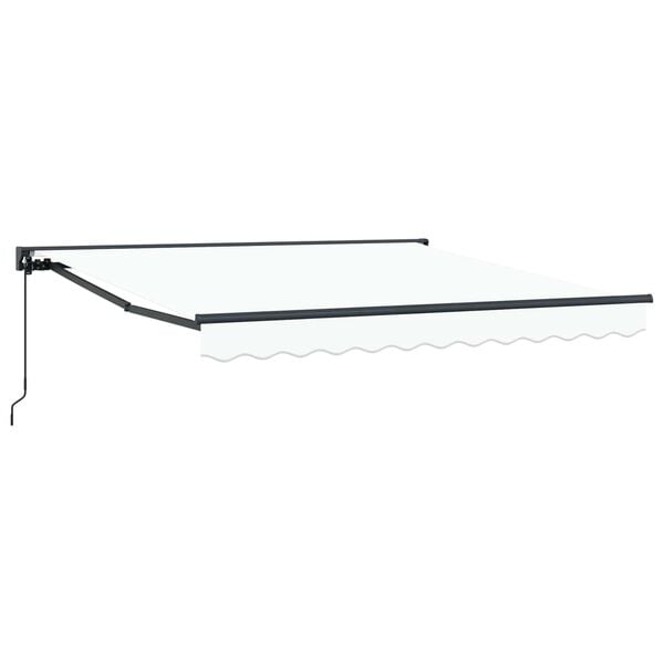 vidaXL Einziehbare Markise Wei&szlig; 300 x 250 cm Aluminium und Stoff