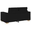 vidaXL Sofa 3 pcs Schwarz 221 x 80 x 80 cm Leinenmischgewebe