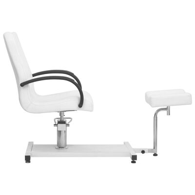 vidaXL Massagestuhl mit Fußstütze Weiß 127x60x98 cm Kunstleder