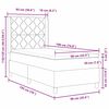 vidaXL Boxspringbett mit Matratze Schwarz 90 x 190 cm Samt