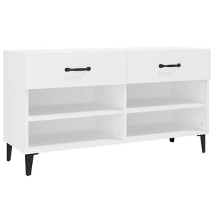 vidaXL Schuhschrank Wei&szlig; 102x35x55 cm Holzwerkstoff