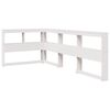 vidaXL Kopfteil mit B&uuml;cherregal L-Form Wei&szlig; 75 cm Massivholz Kiefer