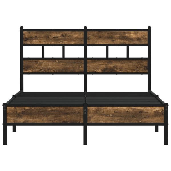 vidaXL Bettgestell ohne Matratze mit Kopfteil Sonoma-Eiche 120x190 cm