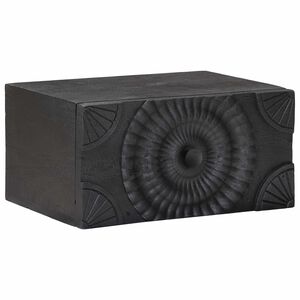 vidaXL Handgefertigter Nachttisch Schwarz 40 x 30 x 20 cm