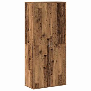 vidaXL Hochschrank mit Regal Altholz 80 x 39 x 178 cm Holzwerkstoff