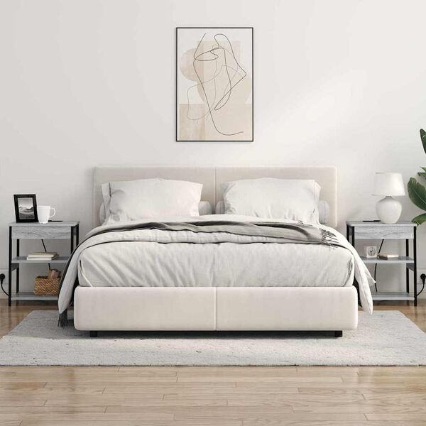 vidaXL Nachttisch Graues Sonoma 41 x 31 x 51 cm Holzwerkstoff