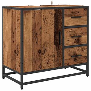 vidaXL Badezimmerschrank Altholz 65 x 33 x 60 cm Holzwerkstoff