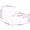 vidaXL Boxspringbett Dunkelgrau und Wei&szlig; 203 x 144 x 128 cm Cordstoff