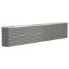 vidaXL Hochbeet Verzinkter Stahl 332x40x68 cm Grau