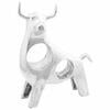 vidaXL Stierskulptur Silber 22 x 9,5 x 34 cm Aluminium