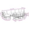 vidaXL Garten-Sofa-Set mit Kissen 9 pcs Schwarz Aluminium