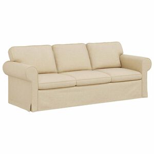 vidaXL Sofa Creme 215 x 82 x 80 cm Stoff
