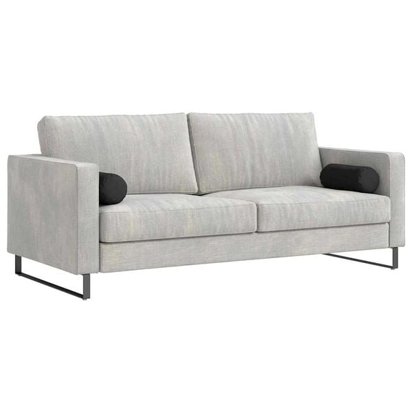 vidaXL Bolsterkissen 2 St&uuml;ck Schwarz &Oslash; 15 x 40 cm Mikrofaserstoff