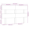 vidaXL Kopfteil Grau 124x3x81 cm Massivholz Kiefer