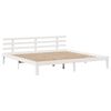 vidaXL Bettgestell mit Kopfteil ohne Matratze Weiß 180x200 cm