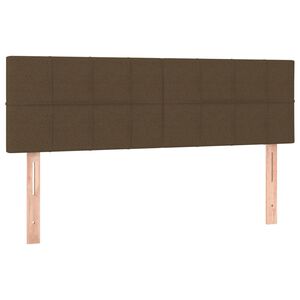 vidaXL Kopfteile Dunkelbraun 144x5x78/88 cm Stoff