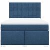 vidaXL Boxspringbett mit Matratze Blau 140x190 cm Stoff