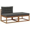 vidaXL Sectional Sofa Einheiten mit Kissen 2 St&uuml;ck Natur