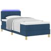 vidaXL LED Boxspringbett mit Matratze mit LED Blau 90 x 190 cm Stoff