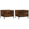 vidaXL Couchtische 2 Stk. Räuchereiche 50x50x40 cm Holzwerkstoff