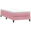 vidaXL Boxspringbett ohne Matratze Rosa 80x210 cm Samt
