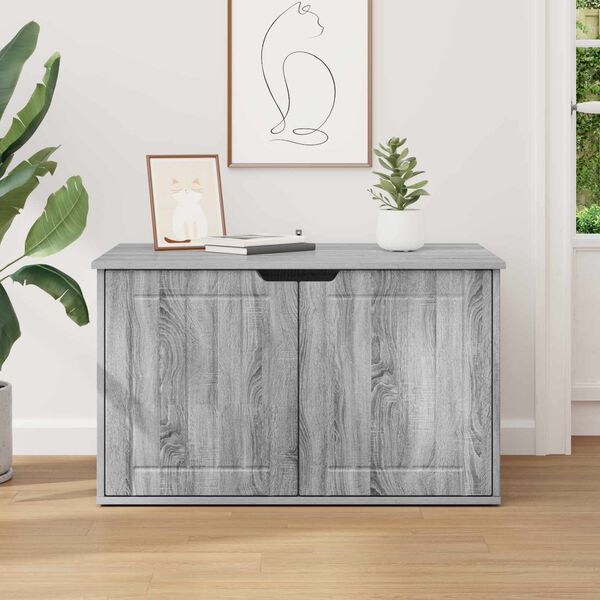 vidaXL Katzenhaus Graues Sonoma 85 x 55 x 50,5 cm Holzwerkstoff