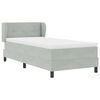 vidaXL Boxspringbett mit Matratze Hellgrau 90 x 190 cm Samt