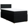 vidaXL Boxspringbett mit Matratze Schwarz 100x200 cm Stoff