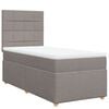 vidaXL Boxspringbett mit Matratze Taupe 90x190 cm Stoff