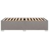 vidaXL Bettgestell ohne Matratze Taupe 90x200 cm Stoff