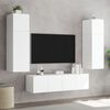 vidaXL TV-Wandschrank mit LED-Leuchten Wei&szlig; 80x35x41 cm